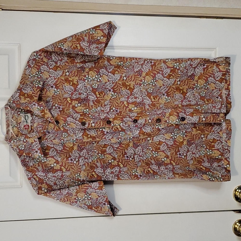 The Hawaiian Original orange tan size S Hawaii shirt